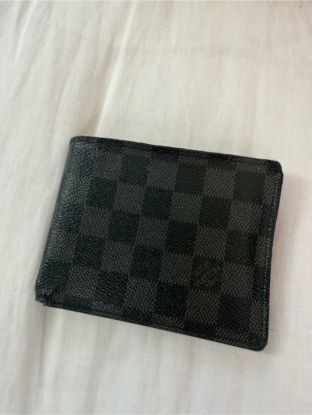 Louis Vuitton Black Damier Graphite Bi-Fold Wallet